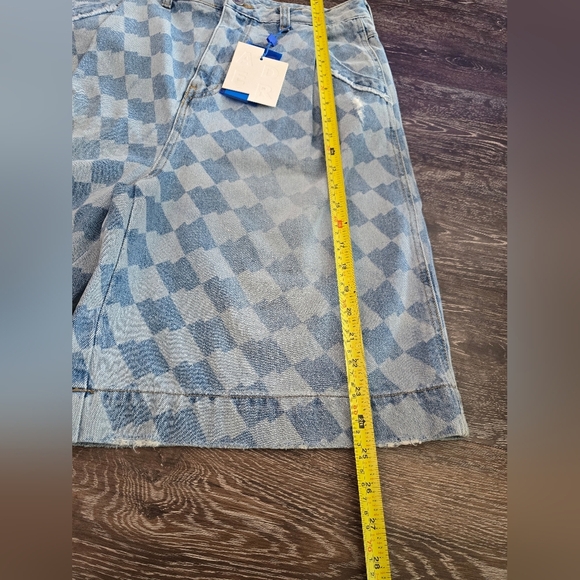 Ader Error distressed checkerboard-print shorts size 32 - Picture 14 of 16